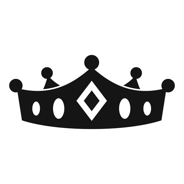 Ritter-Krone-Ikone, einfacher Stil — Stockvektor