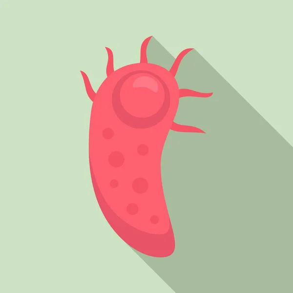 Icona dei batteri cellulari, stile piatto — Vettoriale Stock