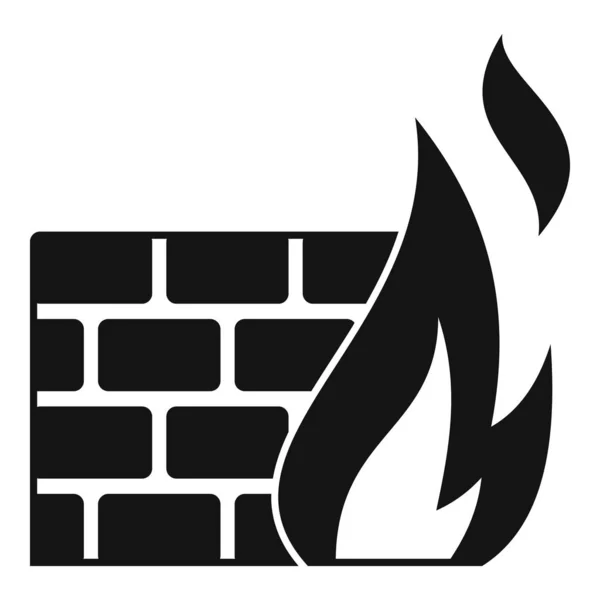 Icono de firewall de datos, estilo simple — Vector de stock