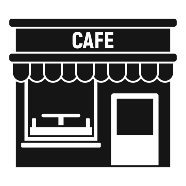 Café icono de la tienda de calle, estilo simple — Vector de stock