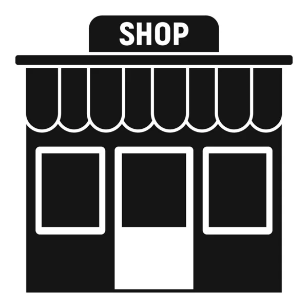 Sokak dükkânı simgesi, basit stil — Stok Vektör