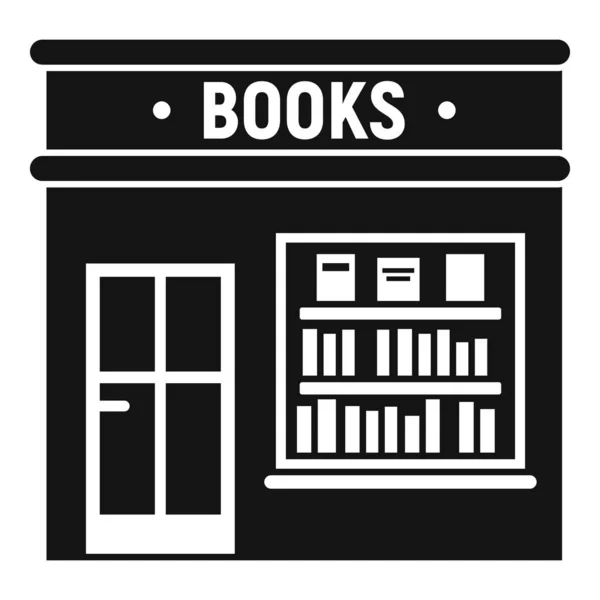 Icône de librairie, style simple — Image vectorielle