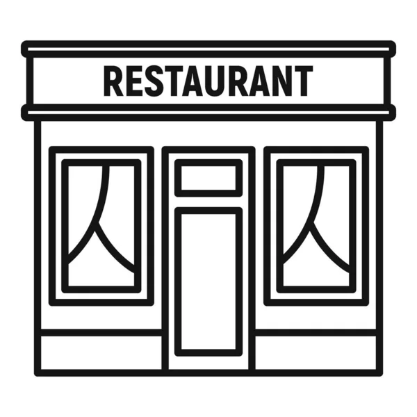 Icône du restaurant, style contour — Image vectorielle