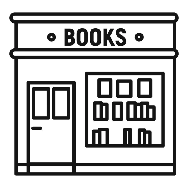 Books store icon, outline style — Stock Vector