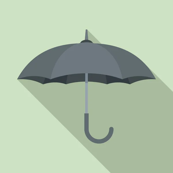 Icono de paraguas de hombre, estilo plano — Vector de stock