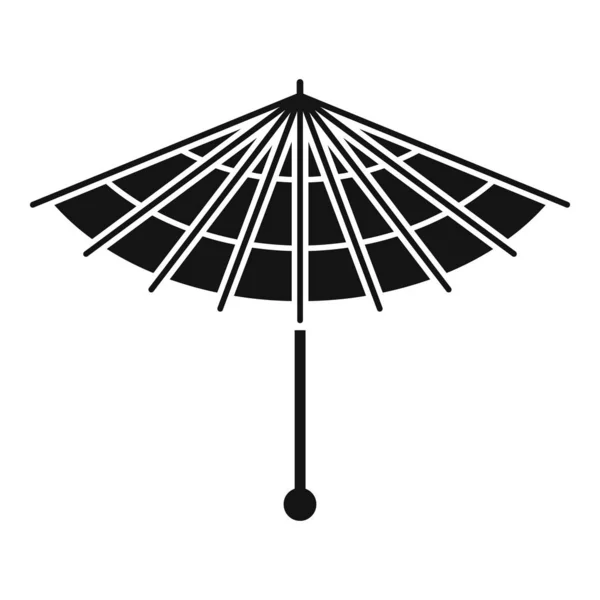 Aziatische paraplu pictogram, eenvoudige stijl — Stockvector