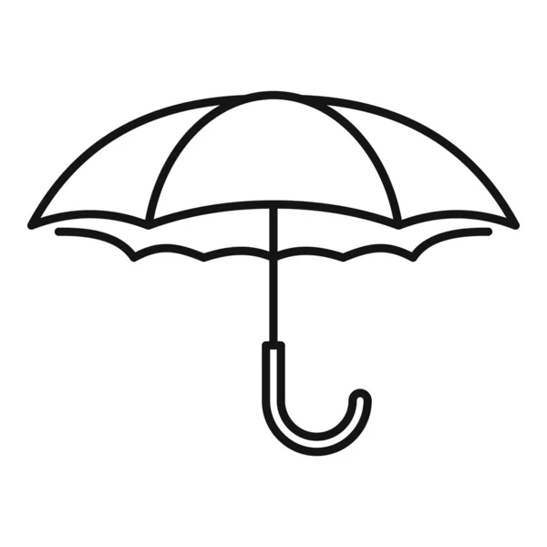 Піктограма парасольки людини, стиль контуру — стоковий вектор