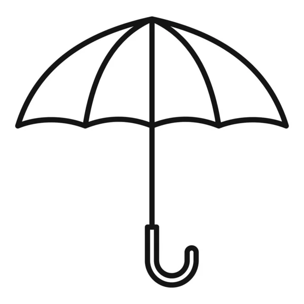 Rainy umbrella icon, outline style — Stock Vector