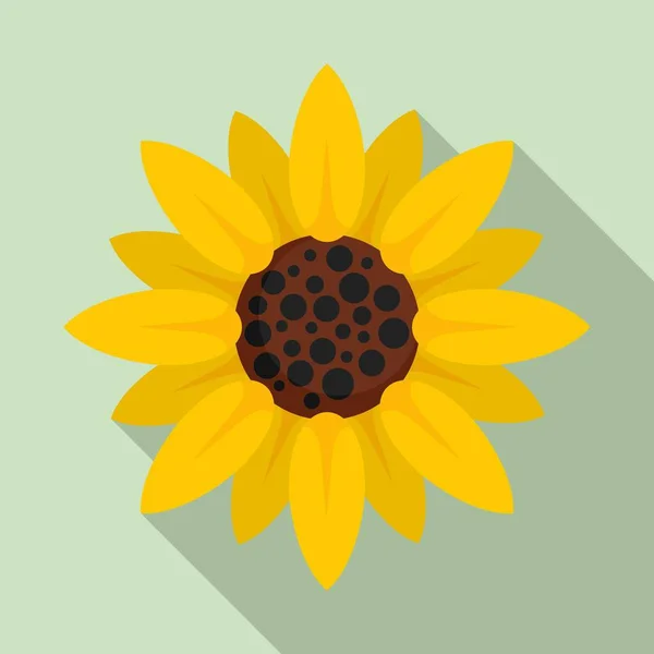 Çiftlik ayçiçeği ikonu, düz stil — Stok Vektör