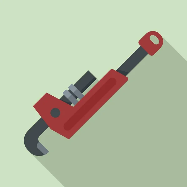 Icône clé de plombier, style plat — Image vectorielle