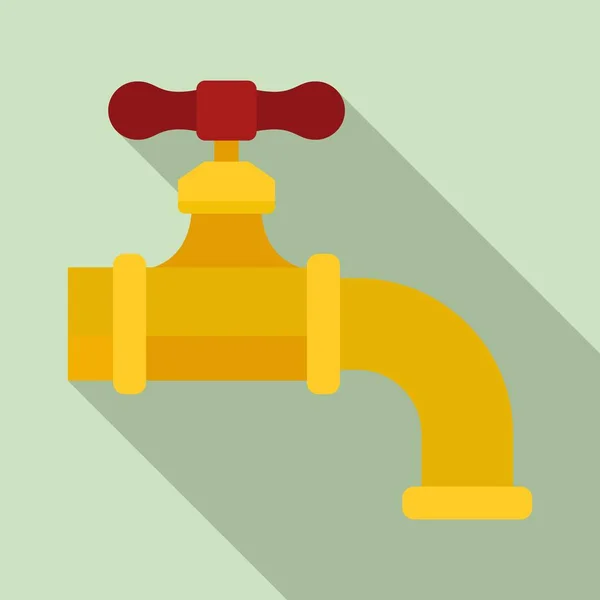 Icône du robinet d'eau, style plat — Image vectorielle