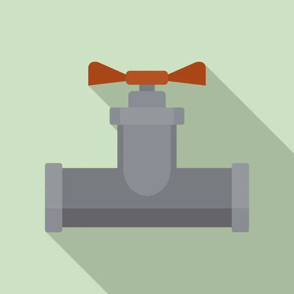 Fém vízvezeték-csapoló ikon, lapos stílusban — Stock Vector