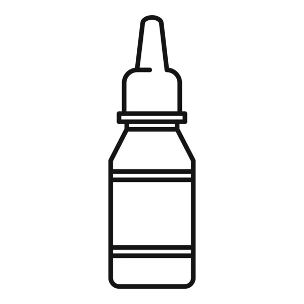 Icône de bouteille d'huile de plomberie, style contour — Image vectorielle