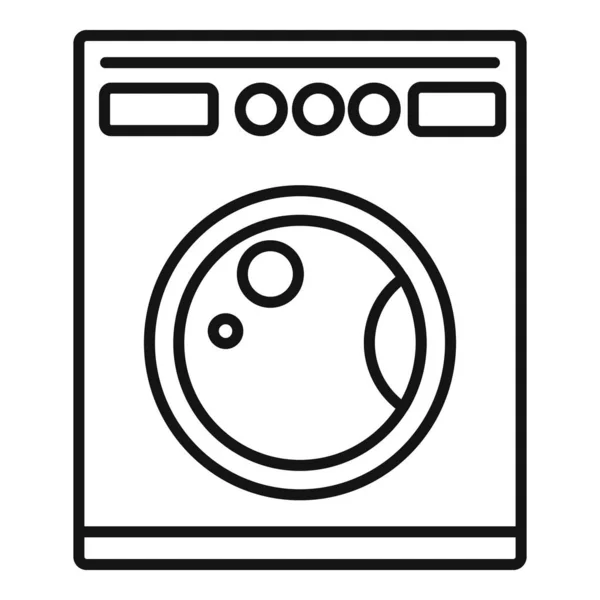 Icona della lavatrice, stile contorno — Vettoriale Stock