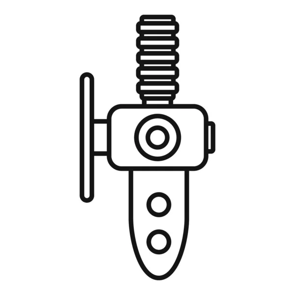 Plombier icône de l'outil à main, style contour — Image vectorielle