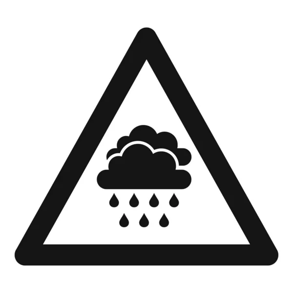 Attention flood icon, simple style — Stock Vector