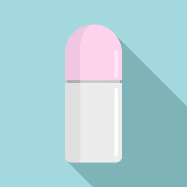 Pink deodorant icon, flat style — ストックベクタ