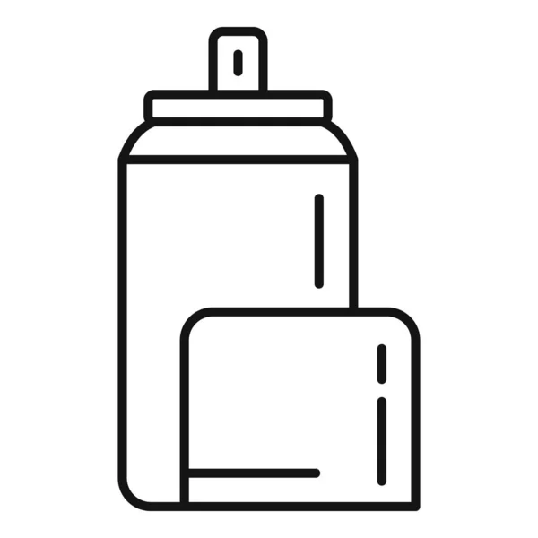 Icône de déodorant masculin, style contour — Image vectorielle