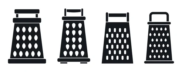 Cook grater icons set, simple style — ストックベクタ