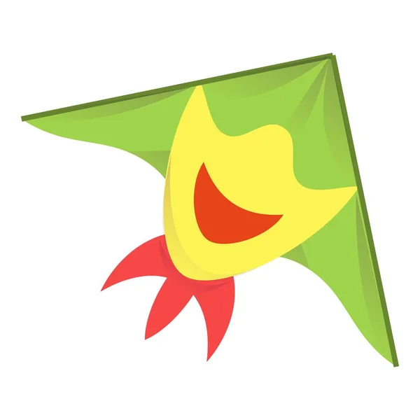 Smiling kite icon, cartoon style — ストックベクタ