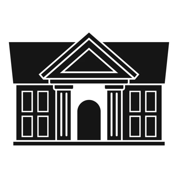 Justice court building icon, simple style — 스톡 벡터