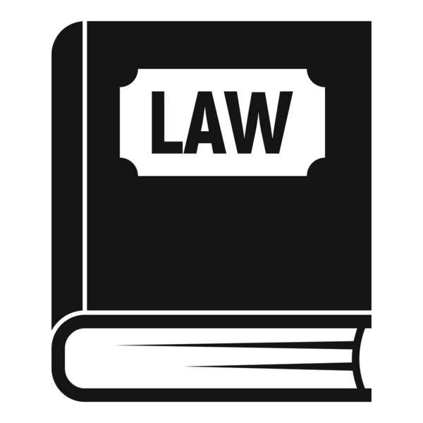 Gesetzesbuch-Ikone, einfacher Stil — Stockvektor