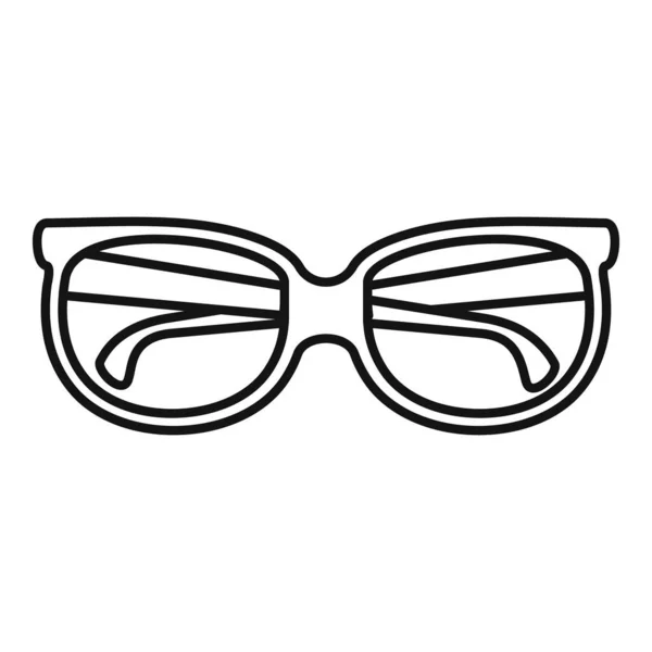 Ícone de óculos, estilo de contorno —  Vetores de Stock