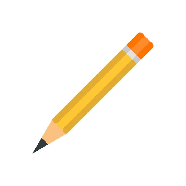 Ícone de lápis de construção, estilo plano — Vetor de Stock