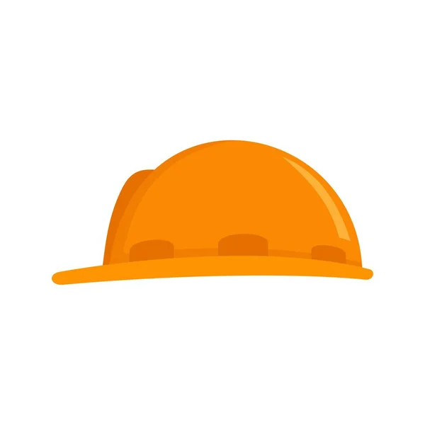 Construção proteger ícone capacete, estilo plano — Vetor de Stock
