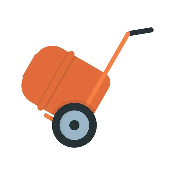 Concrete mixer icon, flat style — Stock Vector