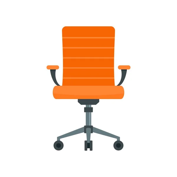 Ikona koła krzesło biurko, płaski — Wektor stockowy