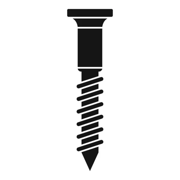 Wood screw bolt icon, simple style — ストックベクタ