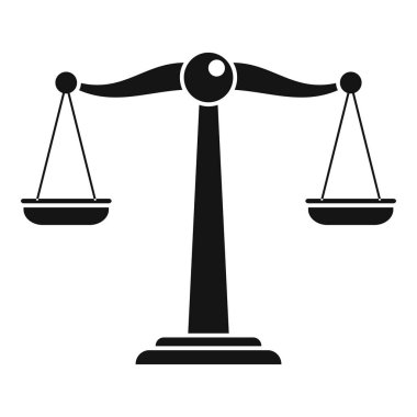 Balance icon, simple style vector
