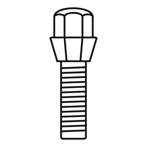 拖拉机螺栓图标,轮廓样式 — 图库矢量图片