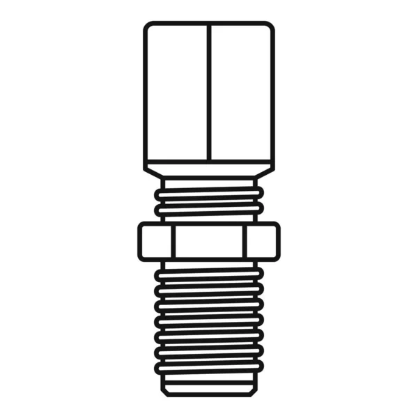 Goldschrauben-Symbol, Umrissstil — Stockvektor