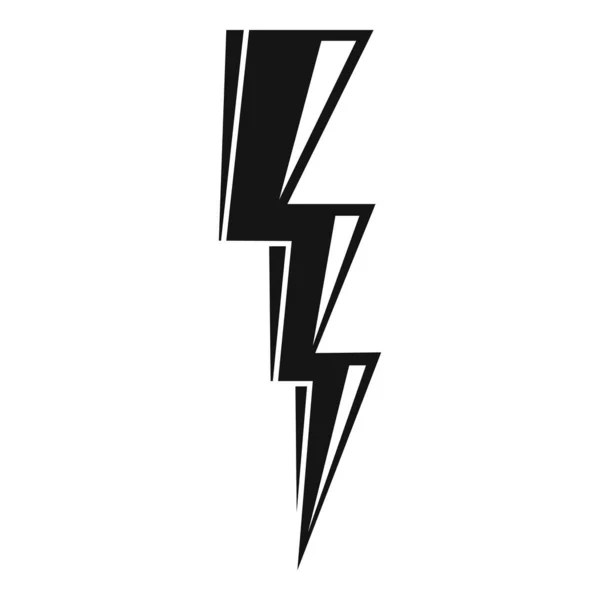 Power lightning bolt icon, simple style — ストックベクタ