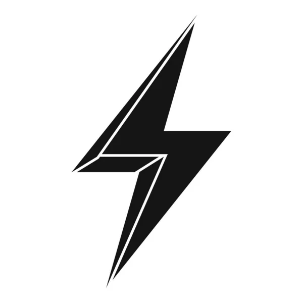 Rege lightning bolt icon, simple style — стоковый вектор