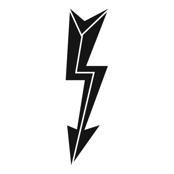 Thunderbolt icon, simple style — ストックベクタ