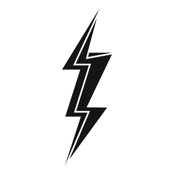 Storm lightning bolt icon, simple style — ストックベクタ