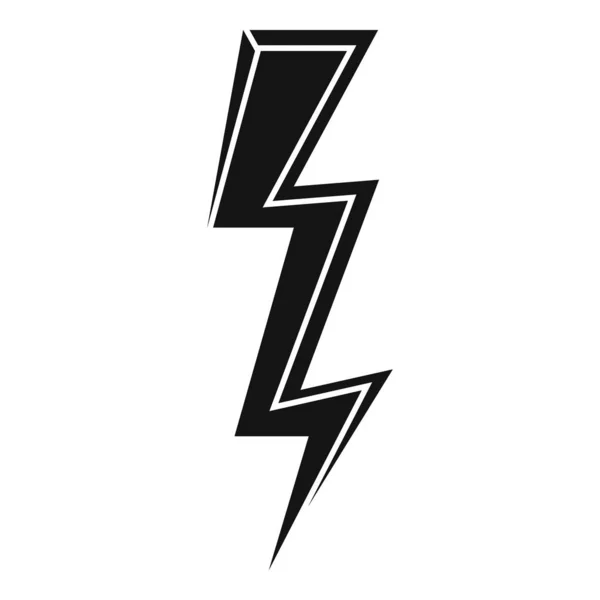 Speed lightning bolt icon, simple style — ストックベクタ