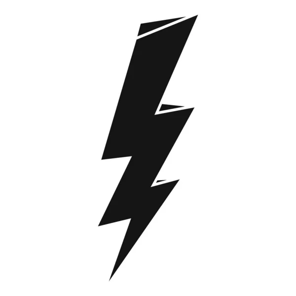 Zigzag lightning bolt icon, simple style — ストックベクタ