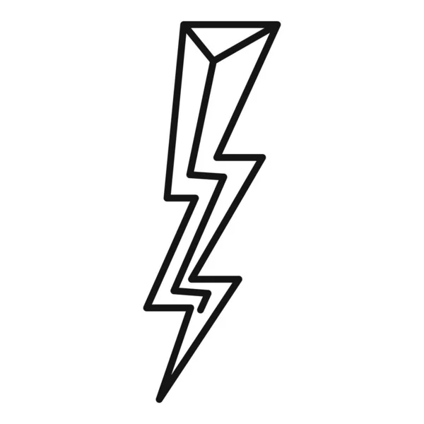 Strike lightning bolt icon, outline style — ストックベクタ
