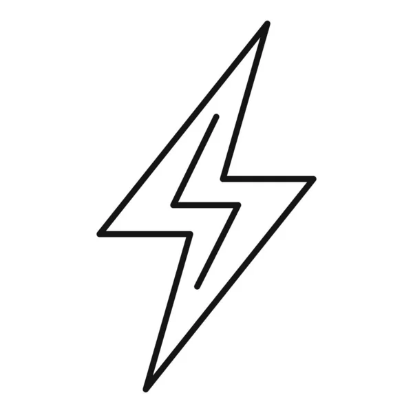 Opladen bliksemschicht pictogram, omtrek stijl — Stockvector