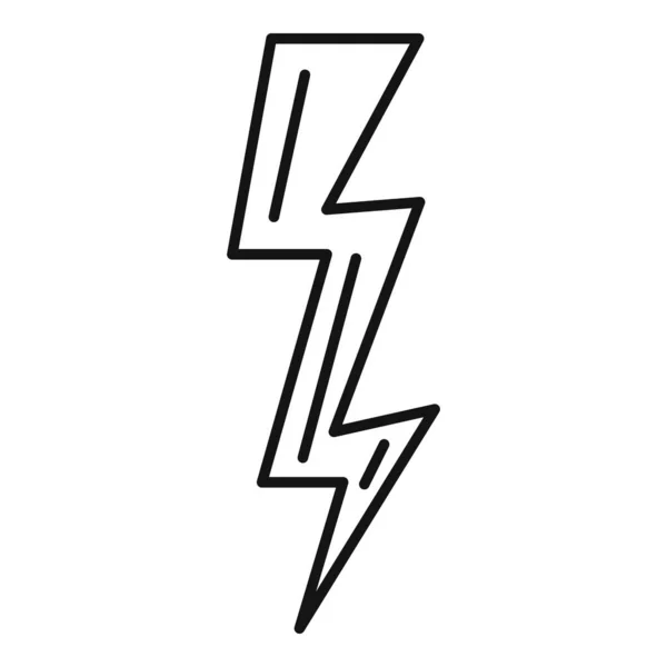 Speed lightning bolt icon, outline style — Stock Vector