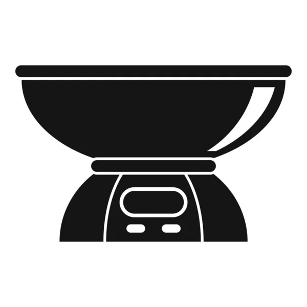 Placa de cocina escala icono, estilo simple — Vector de stock