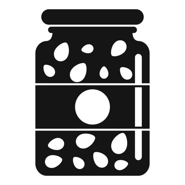 Symbol für Marmeladengläser, einfacher Stil — Stockvektor