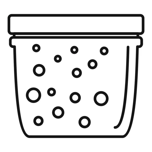 Symbol für Marmeladengläser zu Hause, Umriss-Stil — Stockvektor