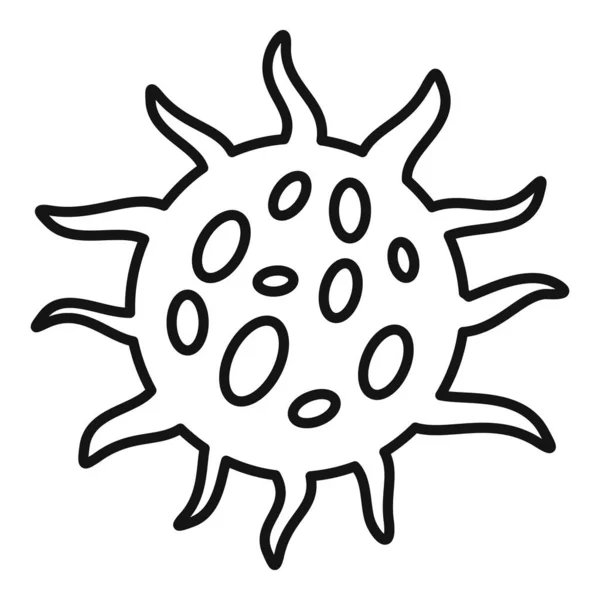Icono del virus de infección, estilo de esquema — Vector de stock