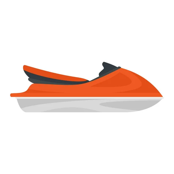 Jet ski icon, flat style — Stock Vector