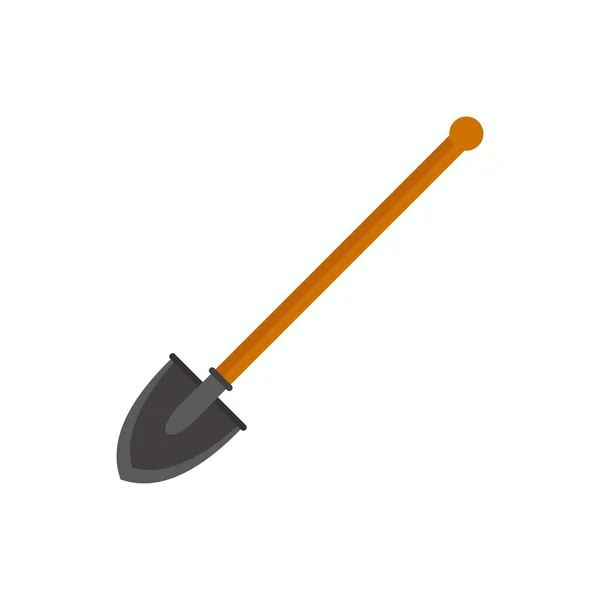 Значок садової лопати, плоский стиль — стоковий вектор